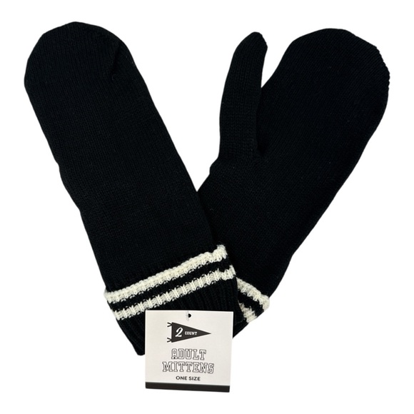 Target Black and White Adult Mittens - Picture 1 of 7